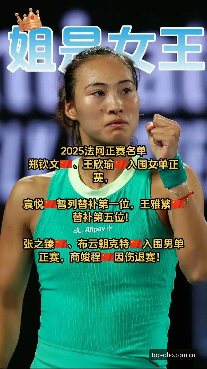 2026法网女单抽签深度分析：郑钦文保分压力山大，王欣瑜成中国独苗种子